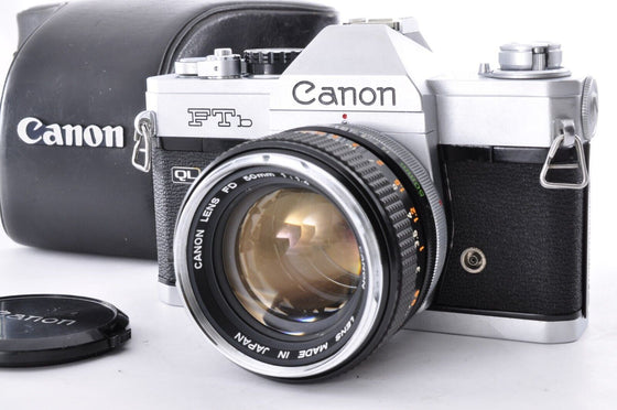 Canon FTb QL 35mm Film Camera w/Case + FD 50mm F/1.4 (Near Mint)