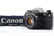  Canon AE-1 Black SLR Camera NFD New FD 50mm F1.8